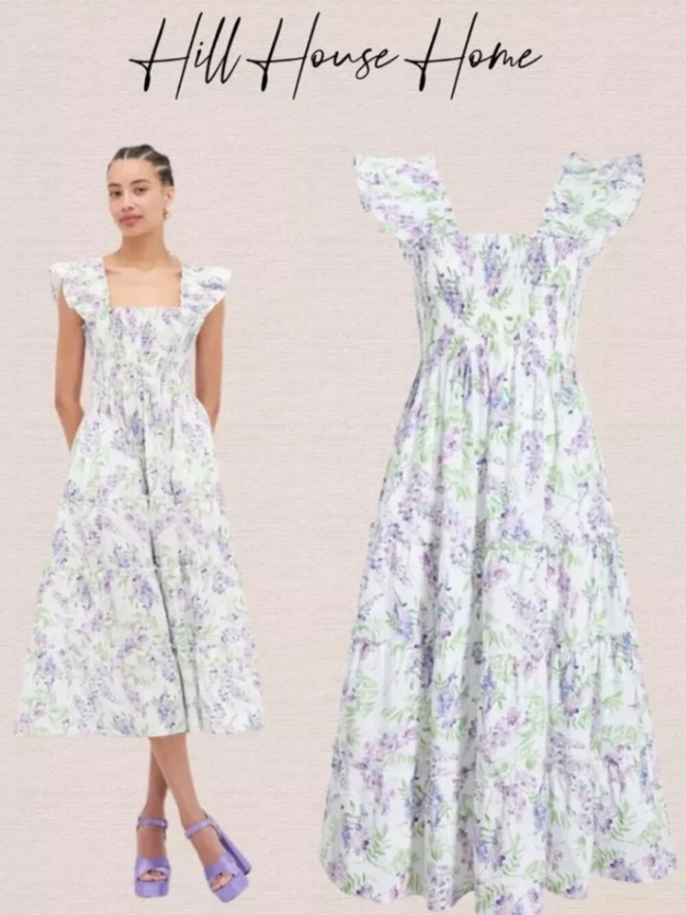 Hill House The Ellie Nap Dress in Wisteria - Picture 2 of 16